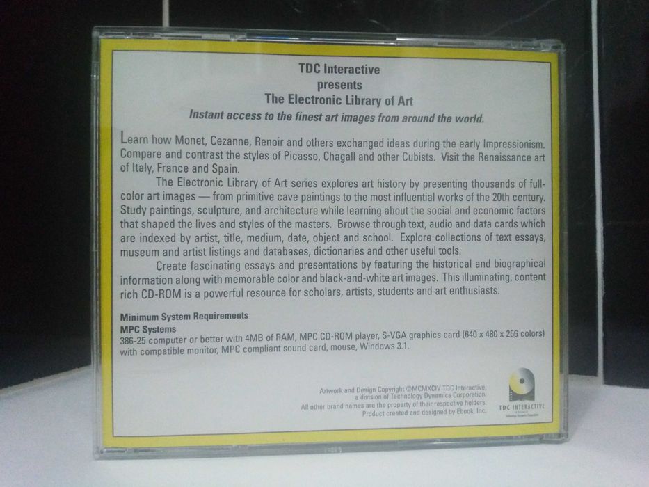 CD Impressionism and Its Sources, da coleção The Electronic Library of Art. Monet, Cézanne, Renoir, Picasso e Chagall