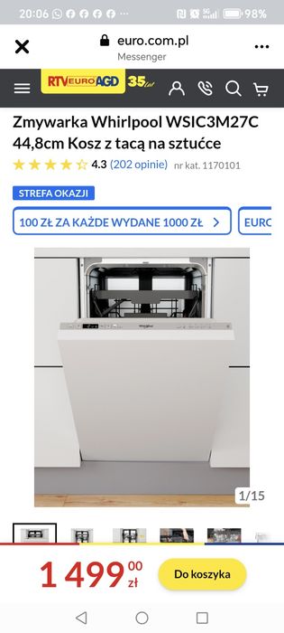 Zmywarka Whirpool 45cm