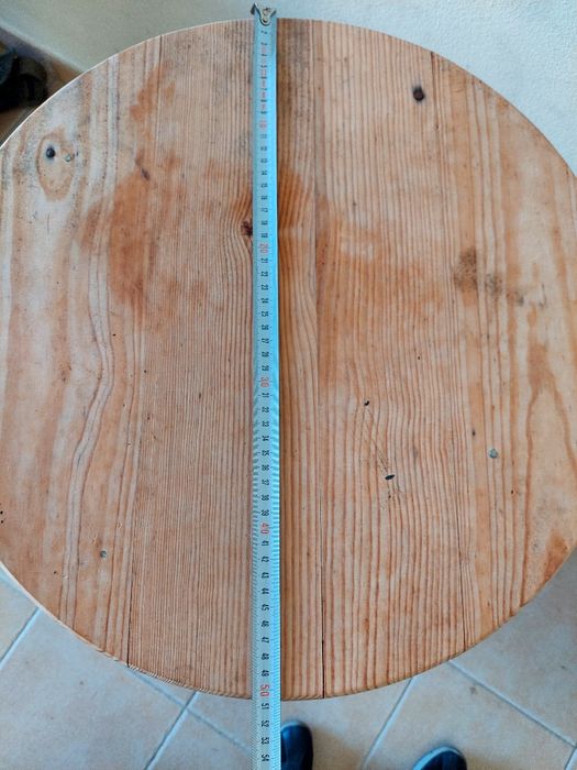 Mesa de apoio redonda madeira