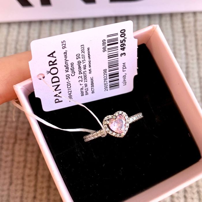 Каблучка Пандора оригінальне кольцо Pandora новая срібло Пандора