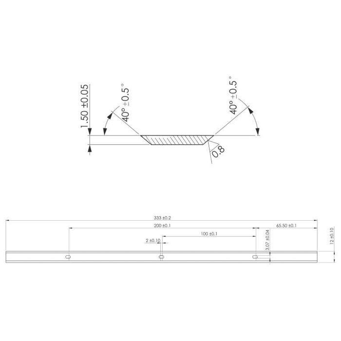 Стругальні ножі HSS 65HRC 333x12x1.5 для рейсмус Metabo DH330 Інтерскол РС-330 Utool UPT-13 21-330 22-330 Белмаш Dnipro-M Дніпро М Корвет Delta