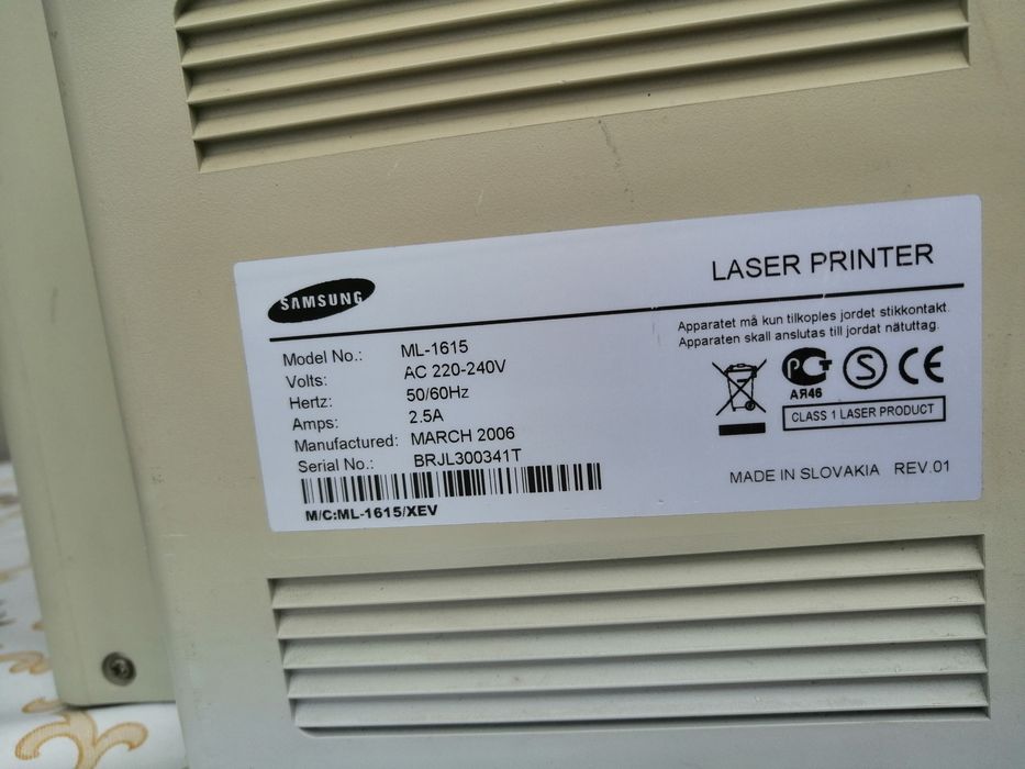 Лазерный принтер Samsung ML-1600 (рабочий) бу