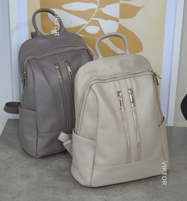 Стильный и удобный кожаный итальянский рюкзак. Шкіряний рюкзак