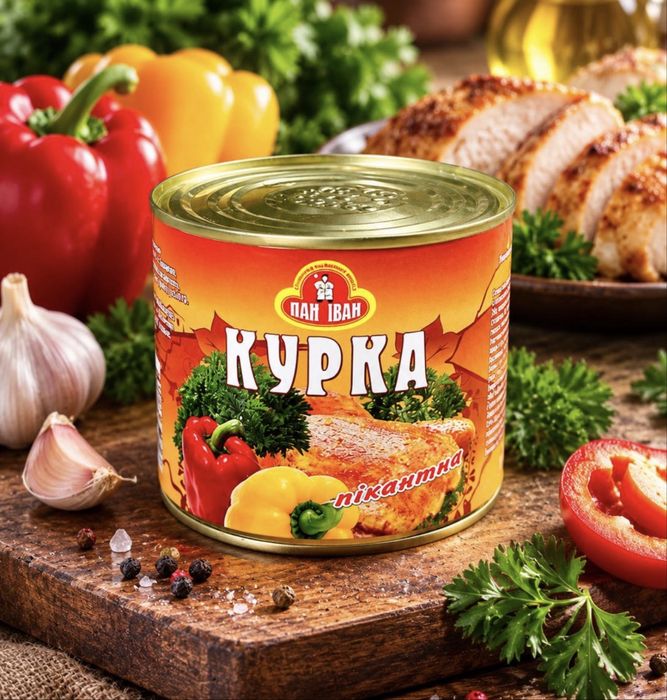 Тушонка курка  65 грн банка упаковка 9 банок 525 грамм! Отпоавка от 2 упаковвок это 18 банок 1170 грн