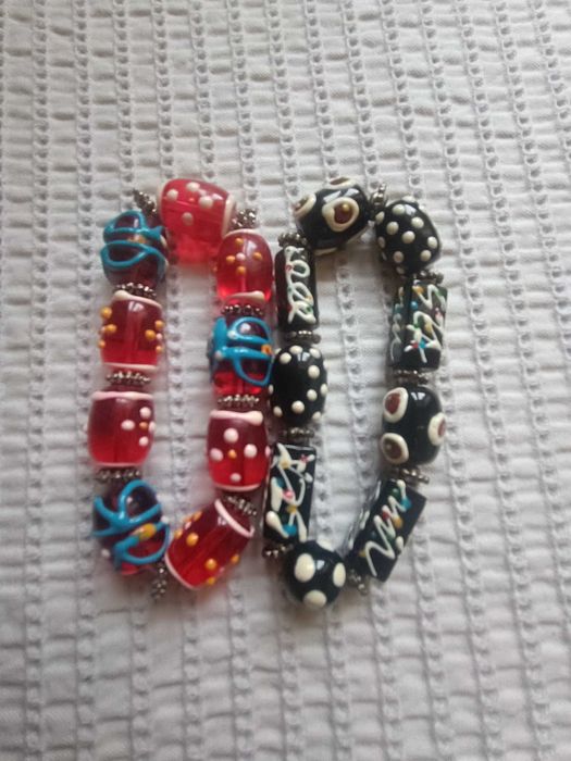 2 pulseiras vidro de Murano