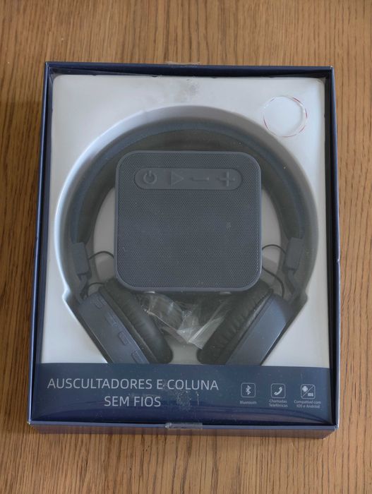 Kit Auscultadores e Coluna Bluetooth sem fios
