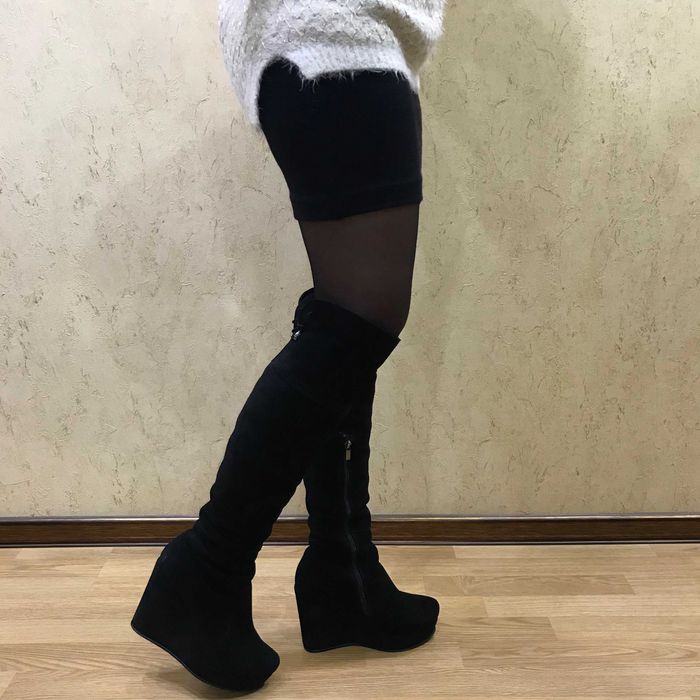 высокие Ботфорты на платформе