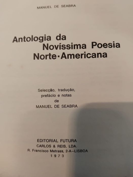 Antologia da Novíssima Poesia Norte Americana