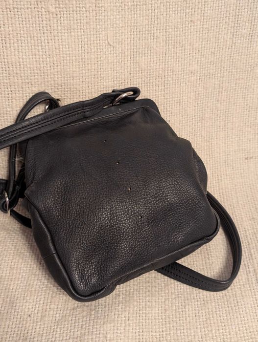 Torebka skórzana czarna