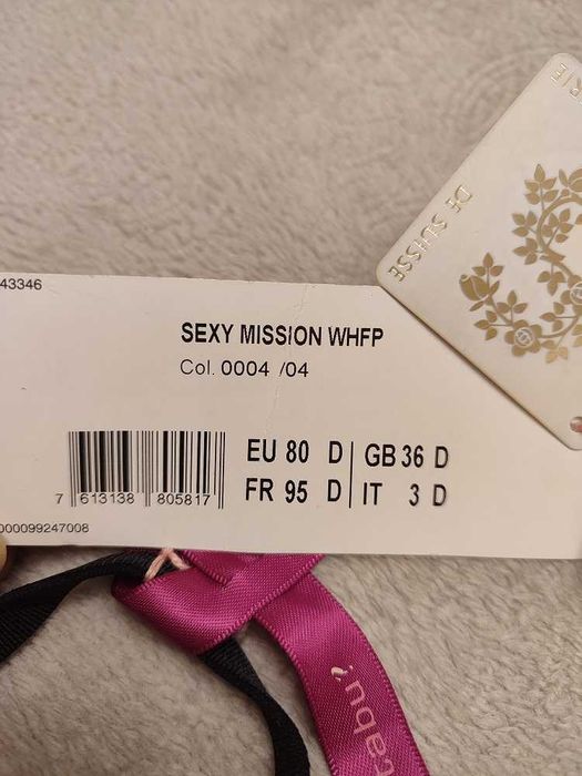 55% TANIEJ ekskluzywny biustonosz marki Valisere model Sexy Mision WHFP rozmiar 80D