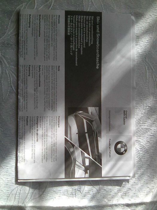 Pokrowiec na narty do samochodu BMW