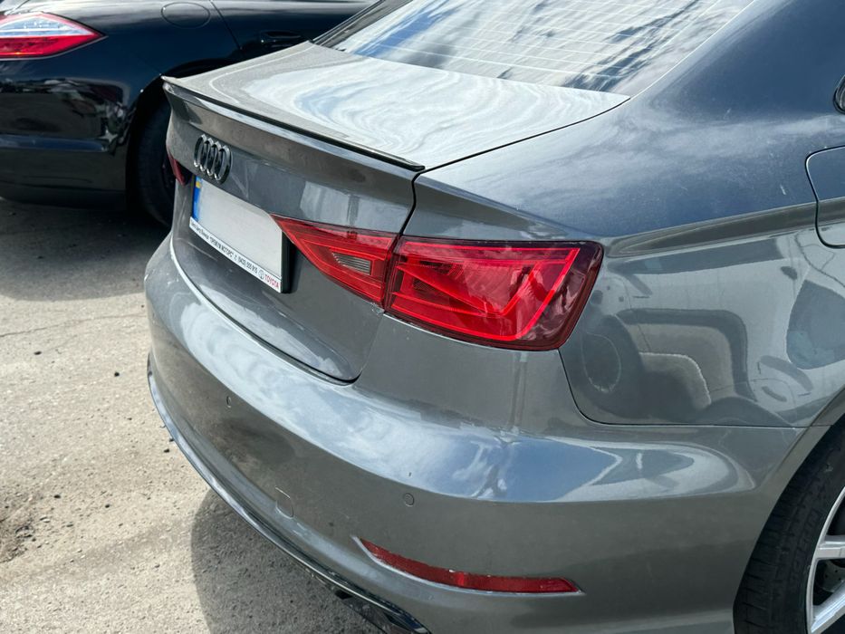 Спойлер ліп на багажник Audi A3 2013-2020 ABS пластик, чорний глянець