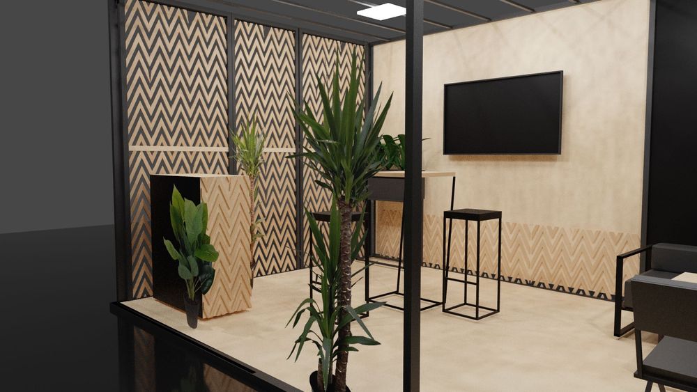 Stoisko wystawiennicze 3x5 m modułowe (opcja 3x3 m)