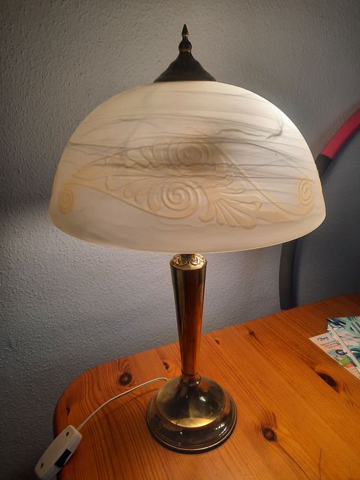 Lampka stojąca mosiężna