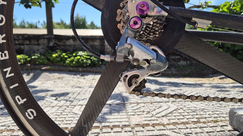 TREK 5200 OCLV Carbon – Made in USA – Rodas Spinergy Rev-X Carbon – Clássica de Coleção
