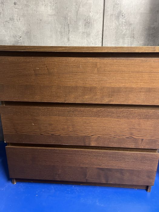 Komoda ikea malm 3 szuflady ciemnybrąz z dostawą
