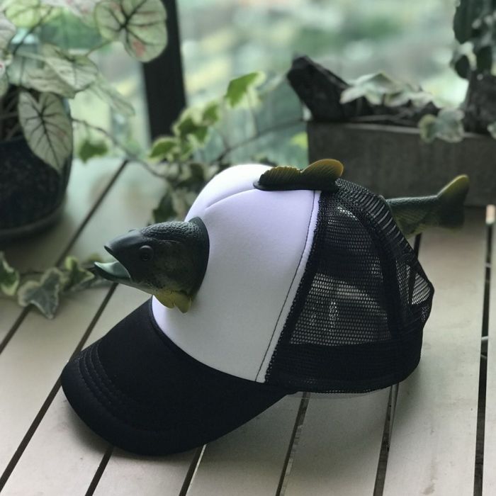 Кепка риба, бейсболка з рибою, креативна бейсболка, бейсболка рибака