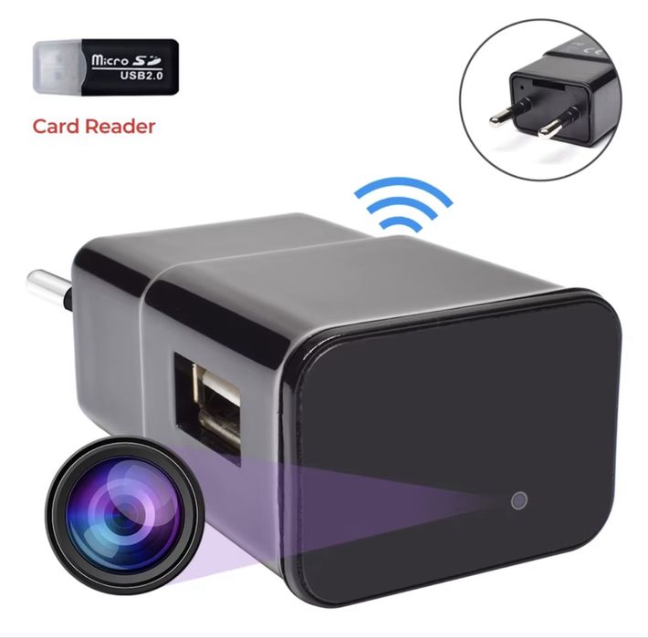 Wi fi міні камера скрытая full hd в зарядці,відеоогляд зарядка,відеоспостереження,видеокамера мини в зарядке,видеонаблюдение,видеосьемка вай фай