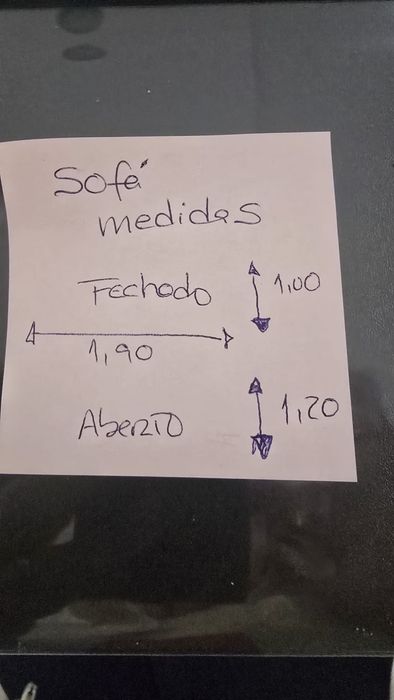 Sofá com possibilidade de abrir e fazer cama copor e meio