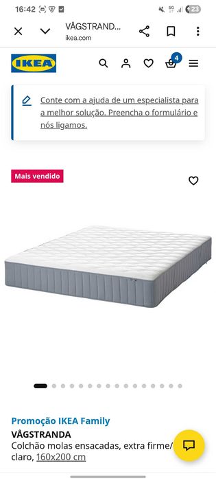Cama de casal 1,60×2,00m