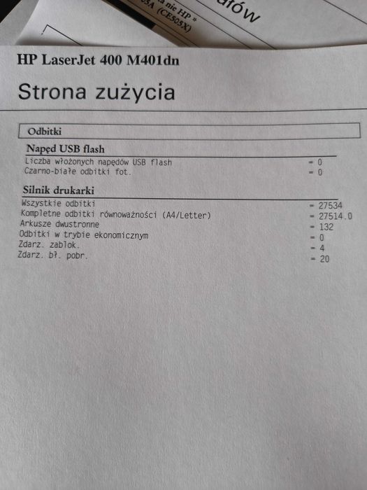 Drukarka HP laserjet pro 400, m401dn
