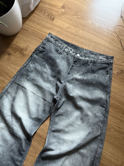 Baggy flared jeans Широкі джинси washed acne studios racer кльош принт