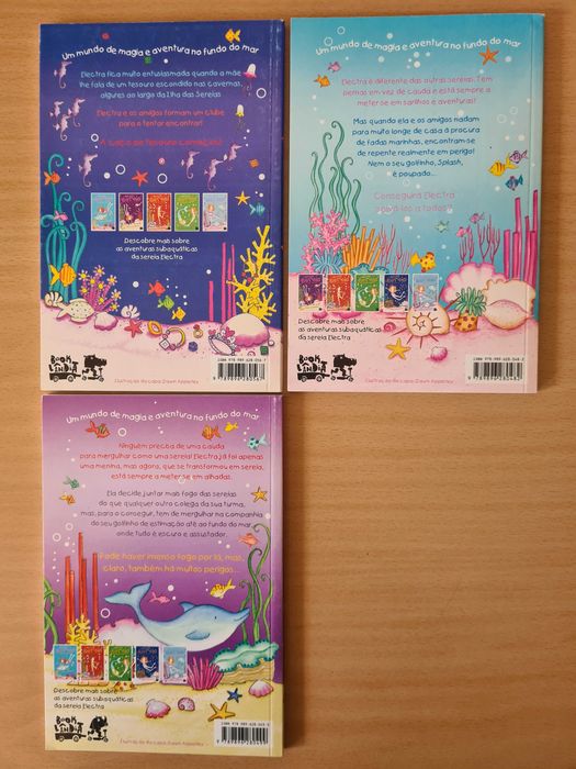 3 livros da coleção infantil "A Menina Sereia" de Linda Chapman