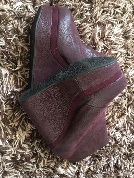 Botki kopytka koturn na platformie marki H&M fioletowe rozmiar 38 NOWE