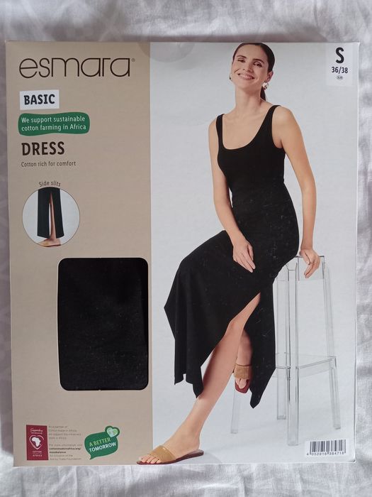 Sukienka czarna z bawełny