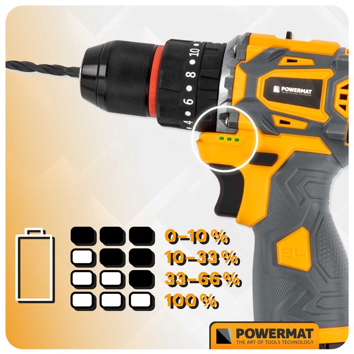 wiertarko wkrętarka akumulatorowa bezszczotkowa udar 16.8v led