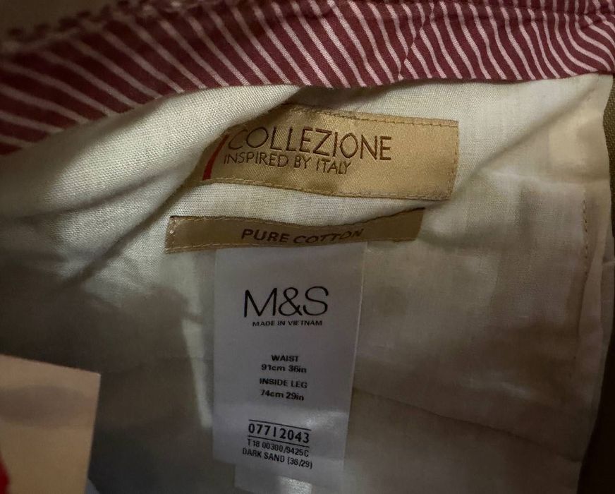 Чоловічі штани від бренду Marks & Spencer з лінійки Collezione 36/29