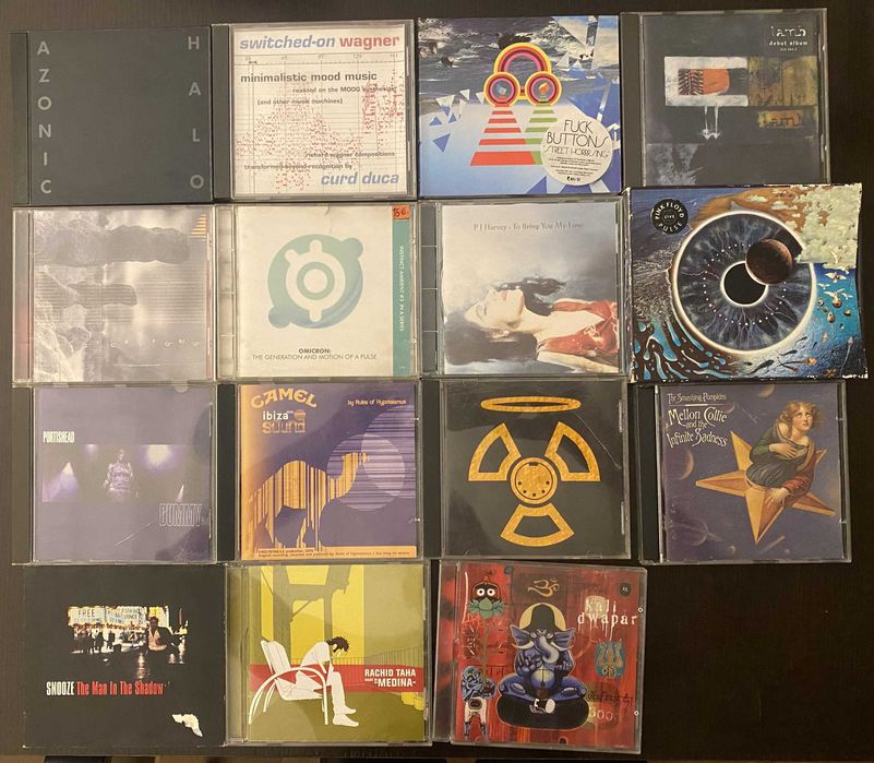 CDs: dub  trip hop  rock  jazz  world music  techno   goa trance  + etc
