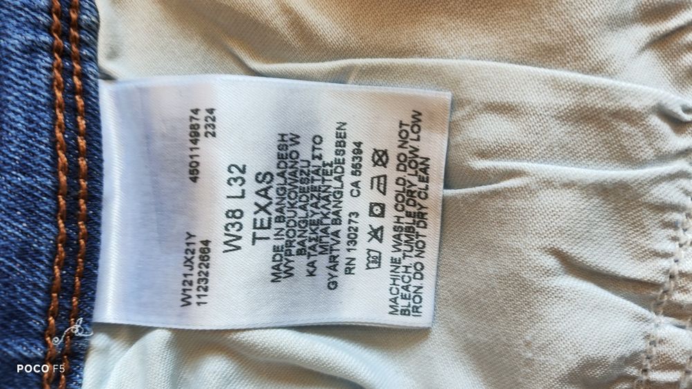 Wrangler Texas Straight New Favorite męskie jeansy 38/32 jak 38/34