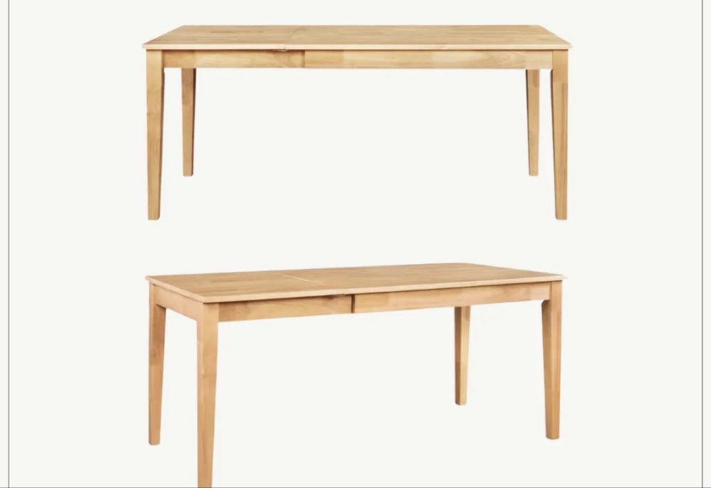 NOWY! DREWNIANY, rozkładany stół 120-180 cm+4 MIĘKKIE krzesła, OKAZJA!