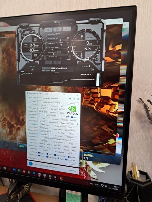 Видеокарта КАК НОВАЯ MSI GAMING Z GTX 1070  8GB  пломба