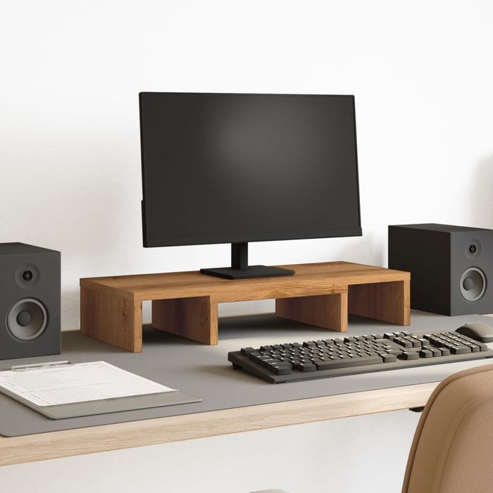 Vidaxl Podstawka Pod Monitor, Regulowana, Dąb Artisian, 60X24X10,5 Cm