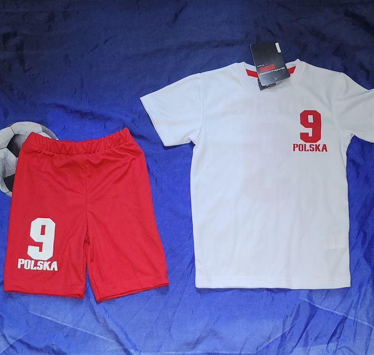 Koszulka + spodenki Polska rozm.128