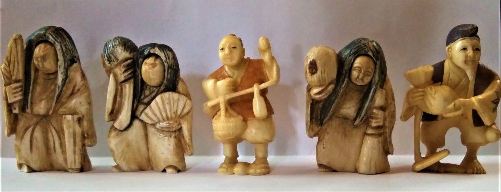 5 Figuras Netsuke Japonesas