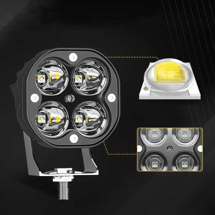Par de Faróis Auxiliares LED 3 Polegadas - 40W