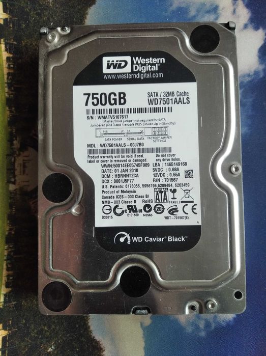 Жёсткий диск Western Digital 750Гб