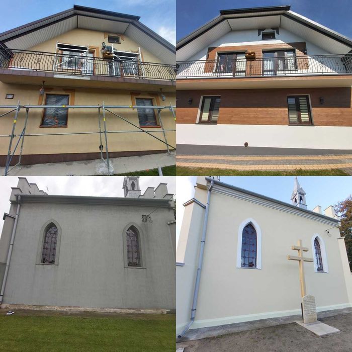 Malowanie dachów elewacji krycie dachów wymiana rynien