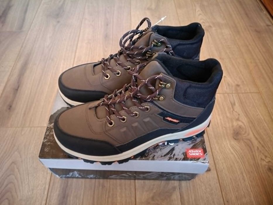 Buty trekkingowe męskie r. 42 wkładka 26 cm trapery w góry brązowe