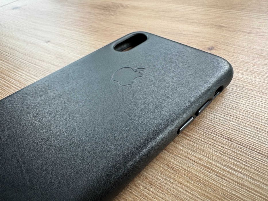 Etui Apple iPhone X Leather Case Black [NOWE | PEŁEN ZESTAW]