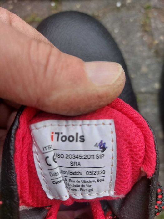 Bota de segurança de pele preto nr 44