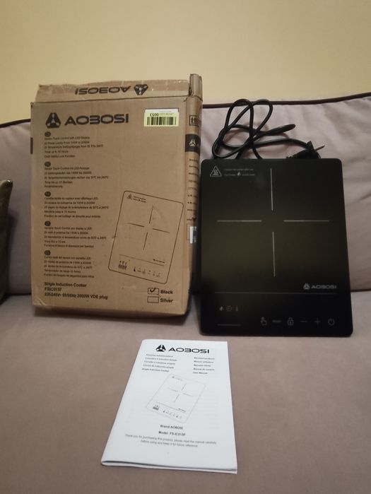 Płyta Indukcyjna Przenośna Aobosi Kuchenka Wolnostojąca 2000w Lcd Time