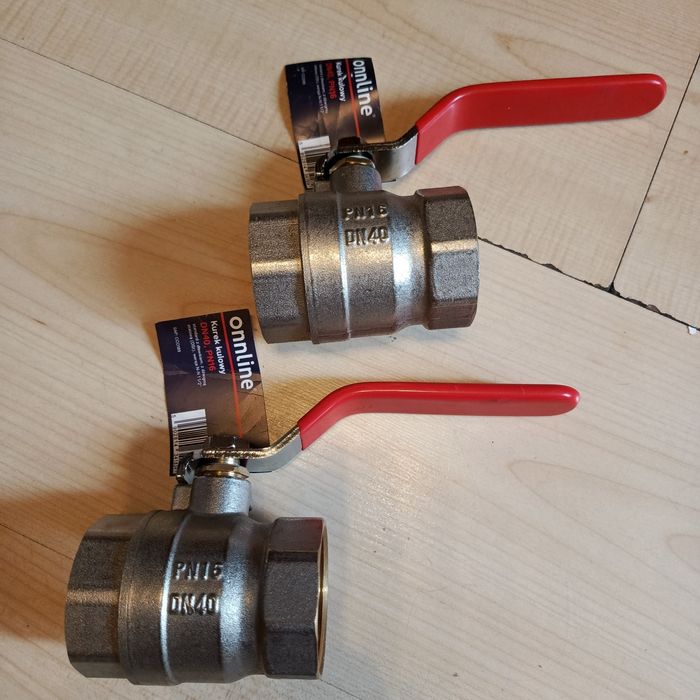 2 zawory kulowe nowe