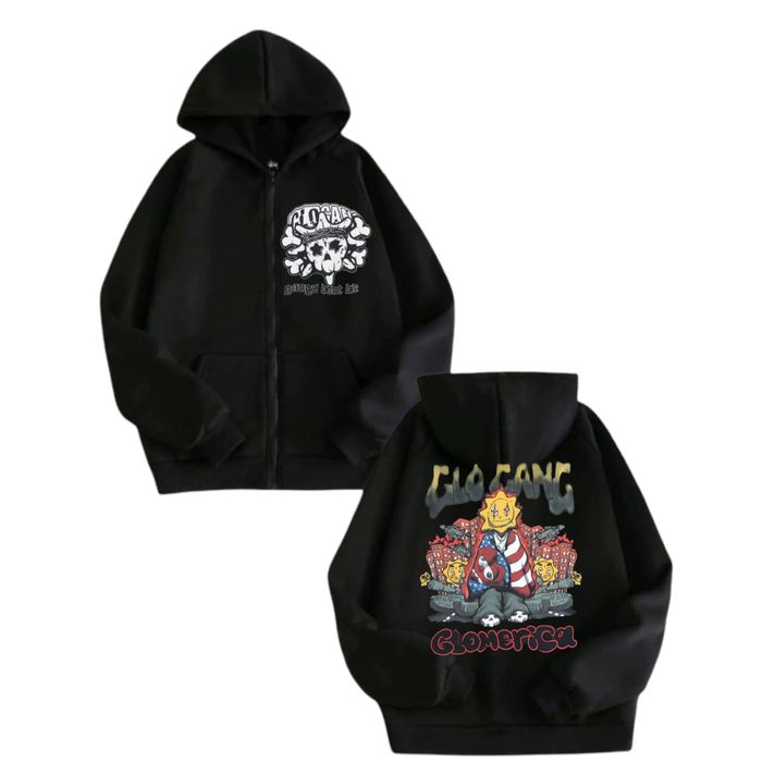 Зип- Худи Glo Gang Logo унисекс гло гэнг толстовка кофта лонгслив New