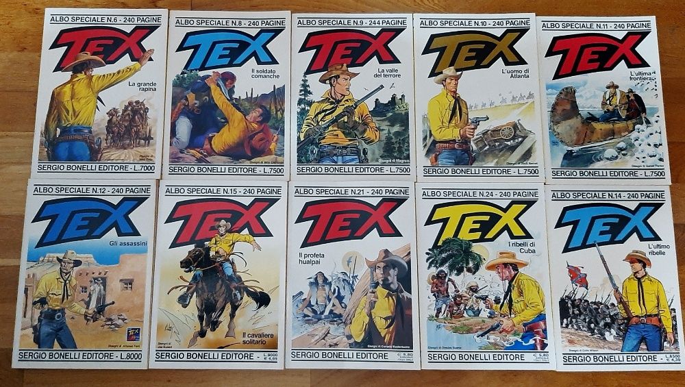 Lote de 8 álbuns do Tex Willer Gigante, Albo Speciale em italiano