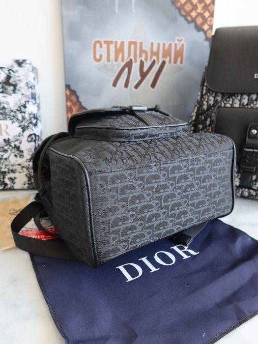Рюкзак черный Christian Dior Saddle Backpack кристиан диор мужской