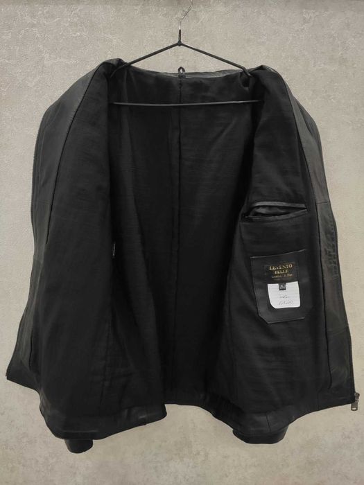 Куртка чоловіча шкіряна весна / осінь Levento Pelle leather & fur XL